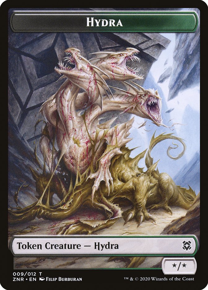 Cat Beast // Hydra Double-Sided Token [Zendikar Rising Tokens] | Card Merchant Takapuna