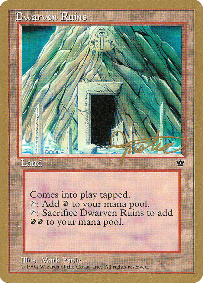 Dwarven Ruins (Mark Justice) [Pro Tour Collector Set] | Card Merchant Takapuna