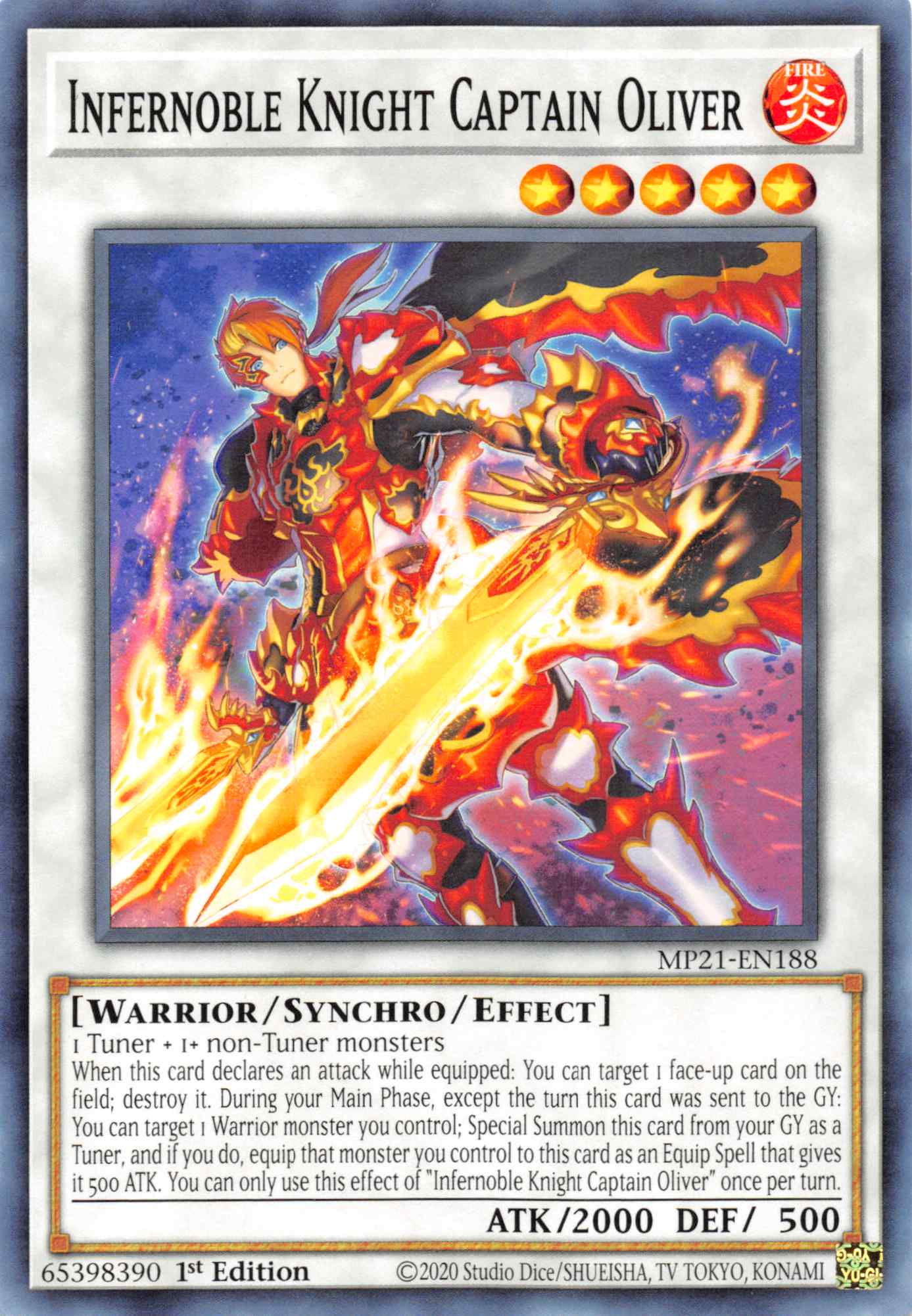 Infernoble Knight Captain Oliver [MP21-EN188] Common | Card Merchant Takapuna