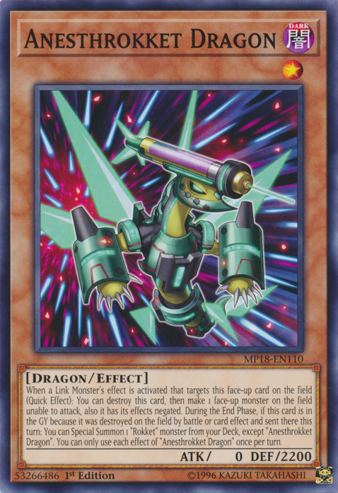 Anesthrokket Dragon [MP18-EN110] Common | Card Merchant Takapuna