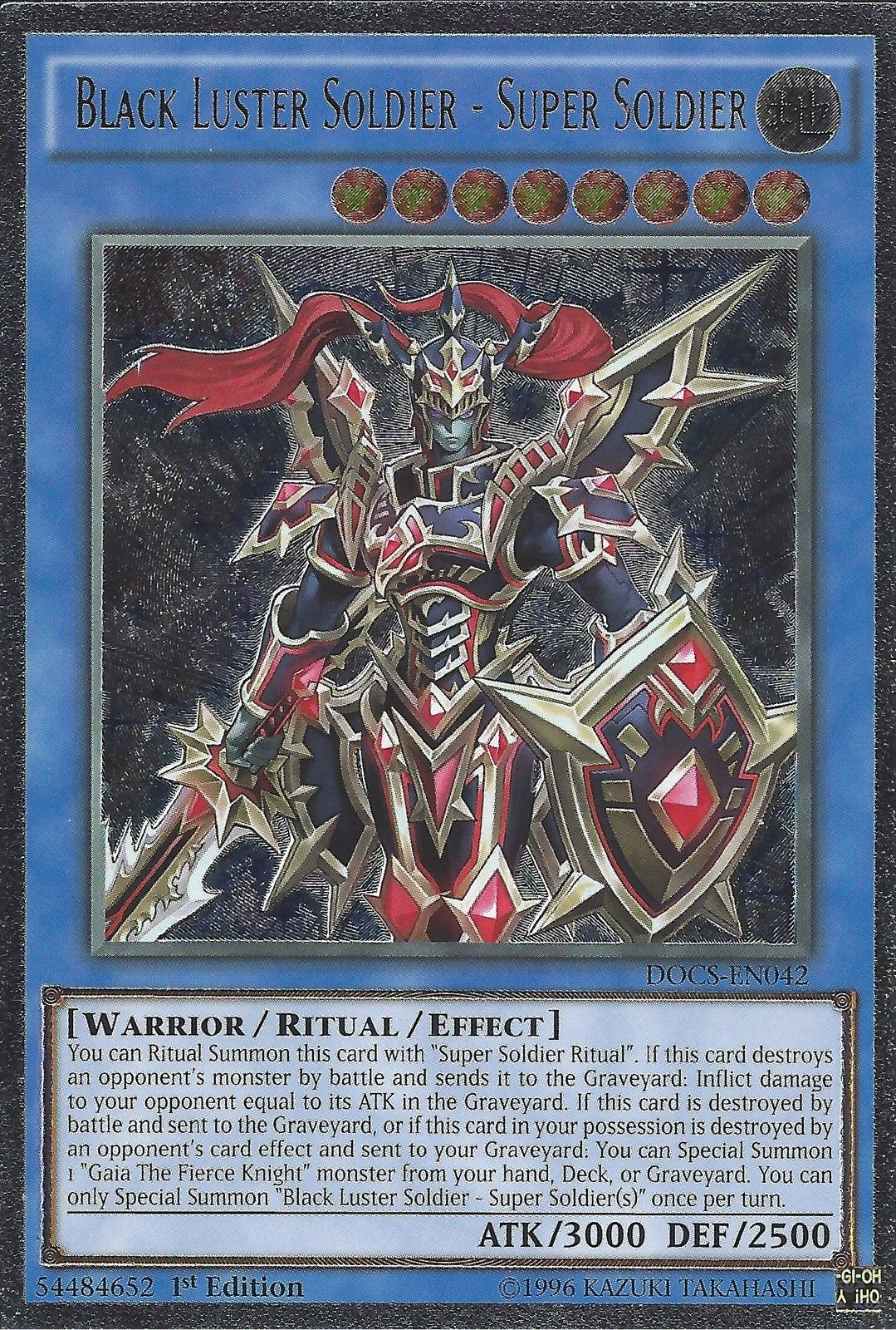 Black Luster Soldier - Super Soldier (UTR) [DOCS-EN042] Ultimate Rare | Card Merchant Takapuna