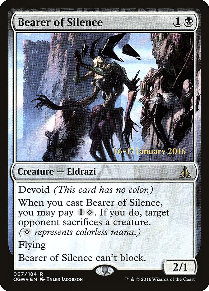 Bearer of Silence [Oath of the Gatewatch Prerelease Promos] | Card Merchant Takapuna