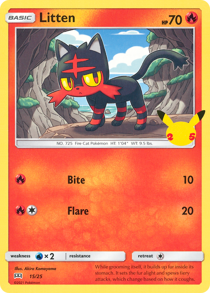 Litten (15/25) [McDonald's 25th Anniversary] | Card Merchant Takapuna