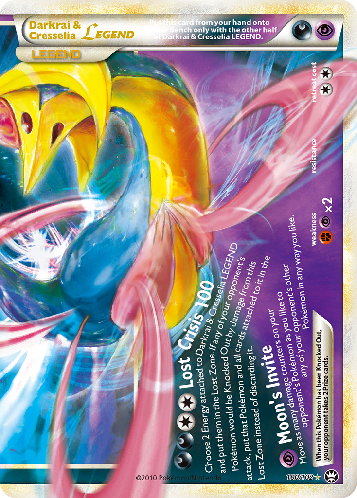 Darkrai & Cresselia LEGEND (100/102) [HeartGold & SoulSilver: Triumphant] | Card Merchant Takapuna