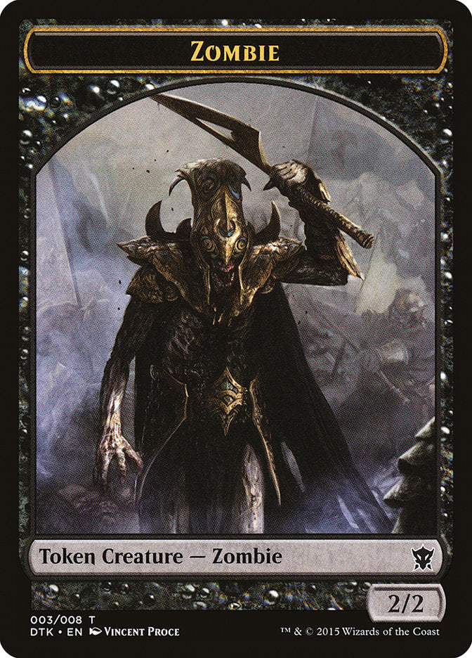 Zombie Token [Dragons of Tarkir Tokens] | Card Merchant Takapuna