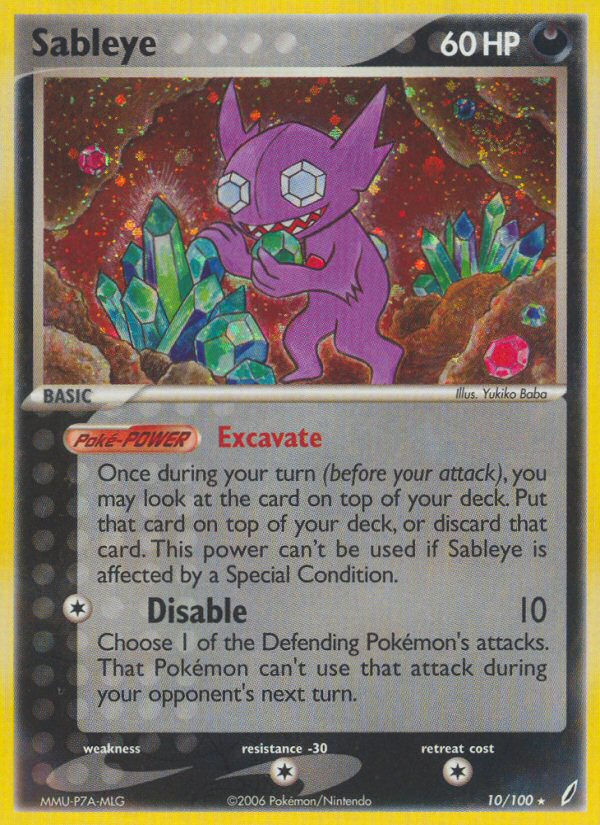 Sableye (10/100) [EX: Crystal Guardians] | Card Merchant Takapuna