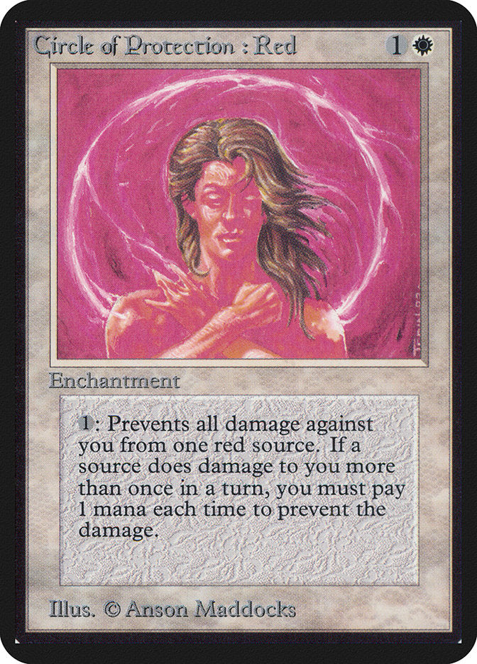 Circle of Protection: Red [Alpha Edition] | Card Merchant Takapuna