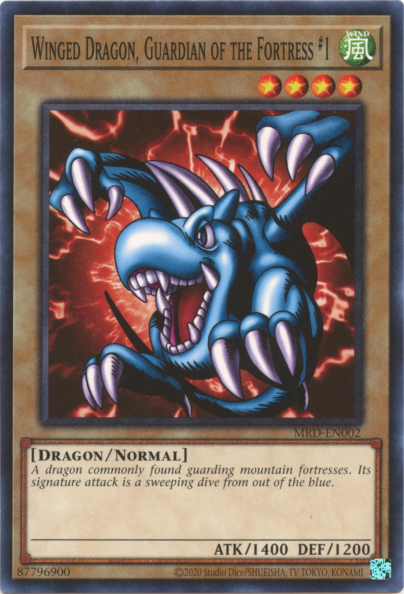 Winged Dragon, Guardian of the Fortress #1 (25th Anniversary) [MRD-EN002] Common | Card Merchant Takapuna