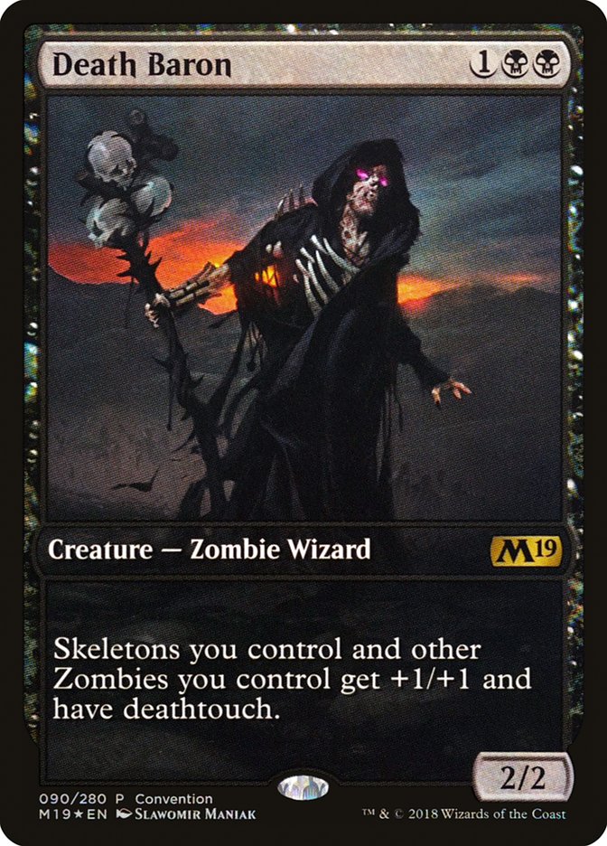 Death Baron (Convention) (Full Art) [Core Set 2019 Promos] | Card Merchant Takapuna