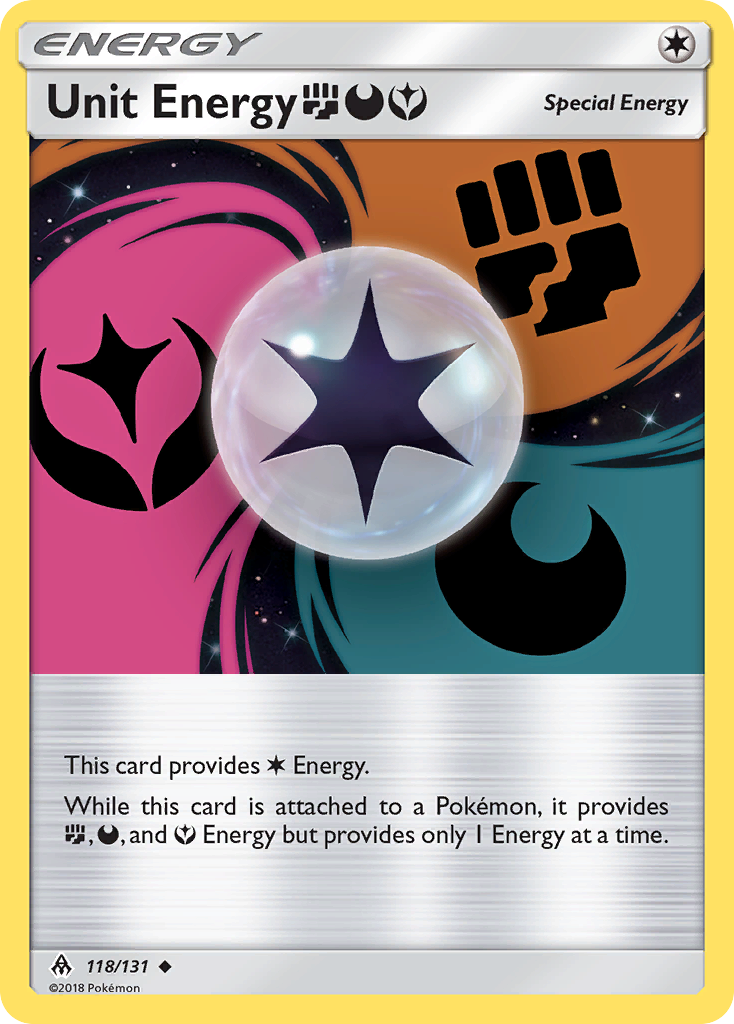 Unit Energy (118/131) (Fighting, Darkness, Fairy) [Sun & Moon: Forbidden Light] | Card Merchant Takapuna