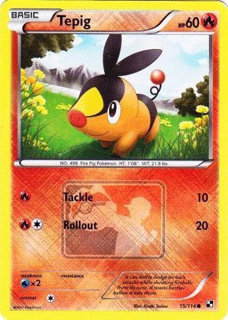 Tepig (15/114) (League Promo) [Black & White: Base Set] | Card Merchant Takapuna