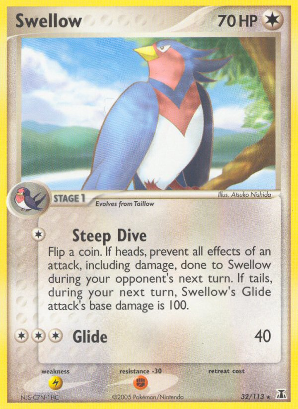 Swellow (32/113) [EX: Delta Species] | Card Merchant Takapuna