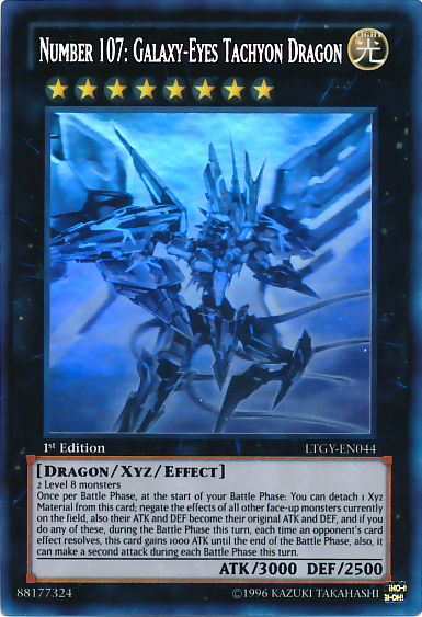 Number 107: Galaxy-Eyes Tachyon Dragon [LTGY-EN044] Ghost Rare | Card Merchant Takapuna