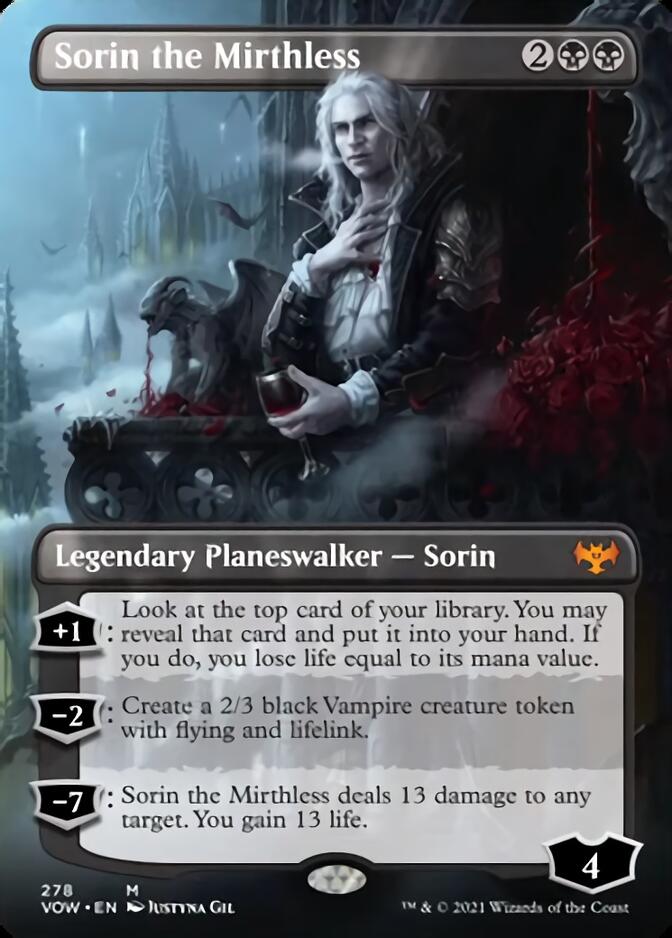 Sorin the Mirthless (Borderless) [Innistrad: Crimson Vow] | Card Merchant Takapuna