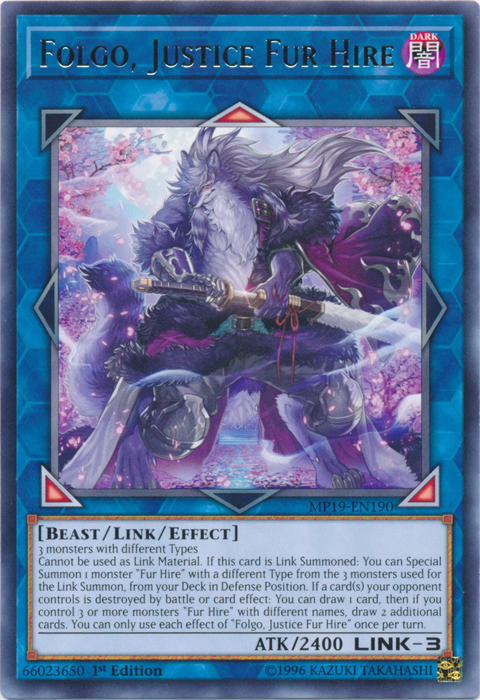 Folgo, Justice Fur Hire [MP19-EN190] Rare | Card Merchant Takapuna