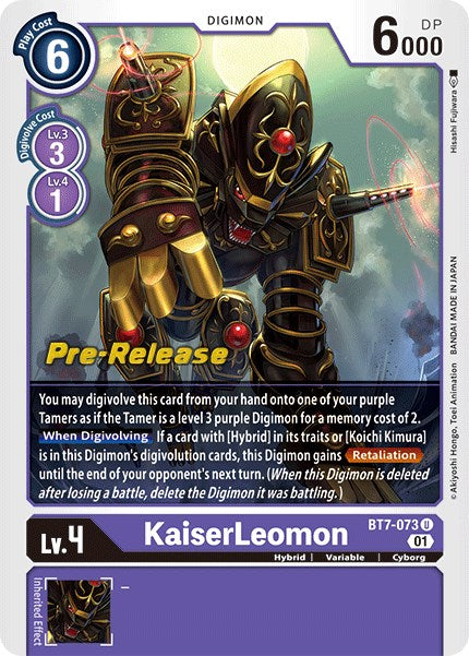 KaiserLeomon [BT7-073] [Next Adventure Pre-Release Cards] | Card Merchant Takapuna