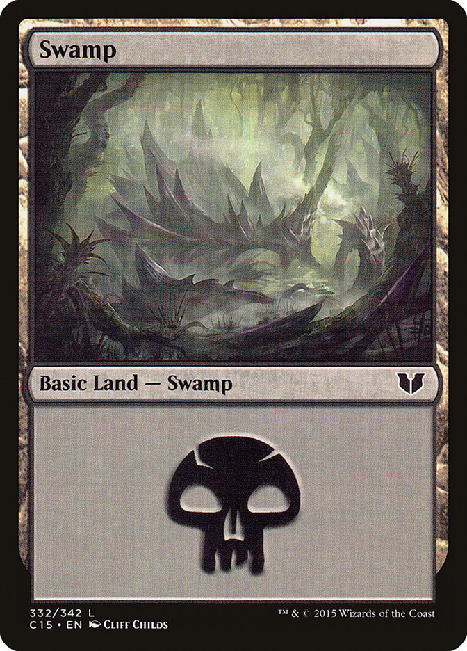 Swamp (332) [Commander 2015] | Card Merchant Takapuna