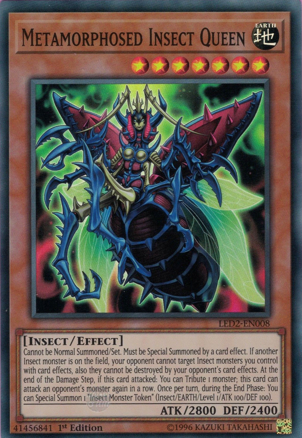 Metamorphosed Insect Queen [LED2-EN008] Super Rare | Card Merchant Takapuna