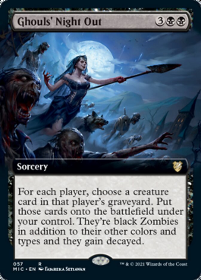 Ghouls' Night Out (Extended Art) [Innistrad: Midnight Hunt Commander] | Card Merchant Takapuna