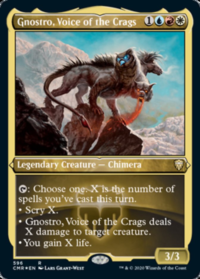 Gnostro, Voice of the Crags (Etched) [Commander Legends] | Card Merchant Takapuna