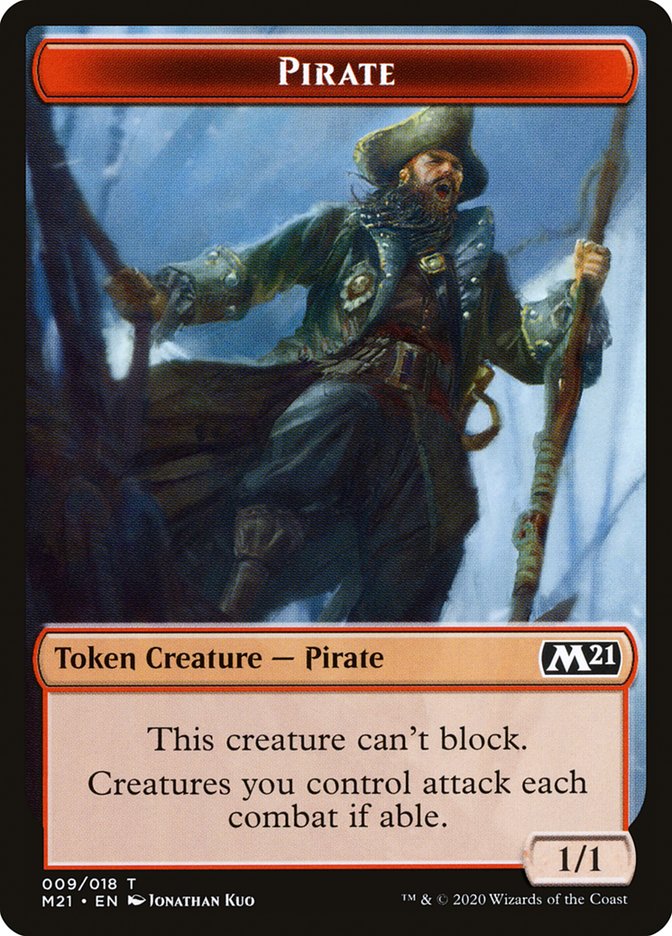 Knight // Pirate Double-Sided Token [Core Set 2021 Tokens] | Card Merchant Takapuna