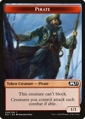 Cat (011) // Pirate Double-Sided Token [Core Set 2021 Tokens] | Card Merchant Takapuna