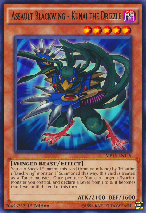 Assault Blackwing - Kunai the Drizzle [MP16-EN119] Rare | Card Merchant Takapuna