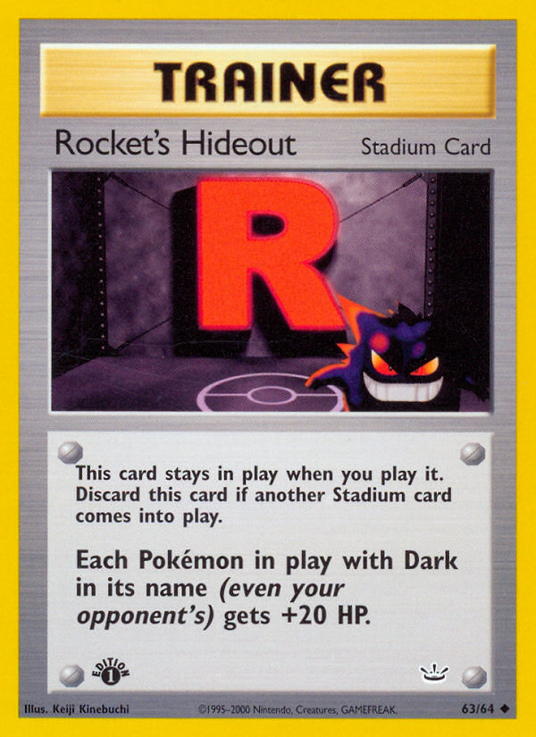 Rocket's Hideout (63/64) [Neo Revelation 1st Edition] | Card Merchant Takapuna