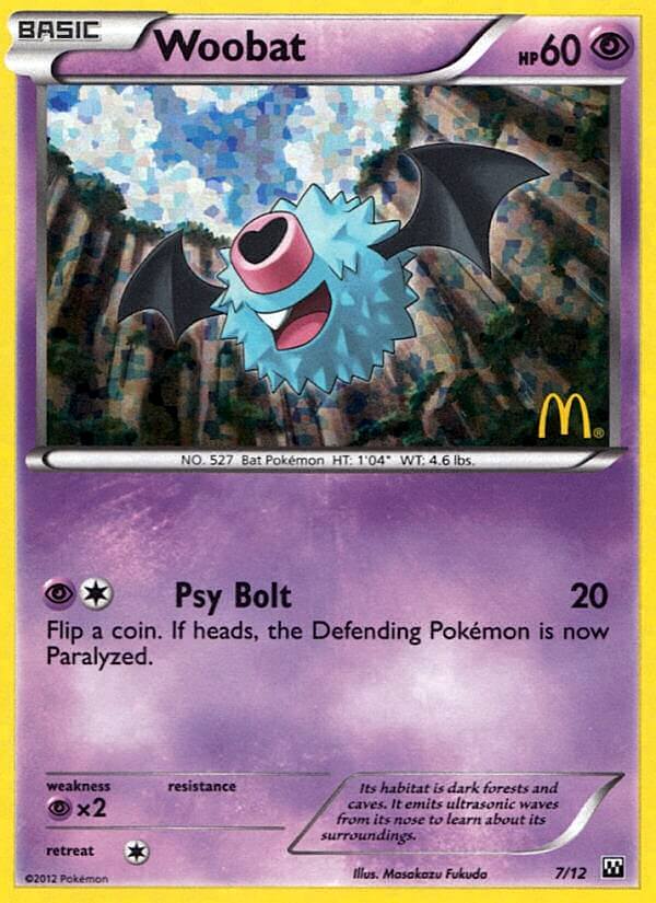 Woobat (7/12) [McDonald's Promos: 2012 Collection] | Card Merchant Takapuna