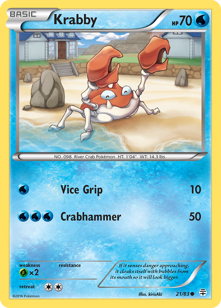 Krabby (21/83) [XY: Generations] | Card Merchant Takapuna