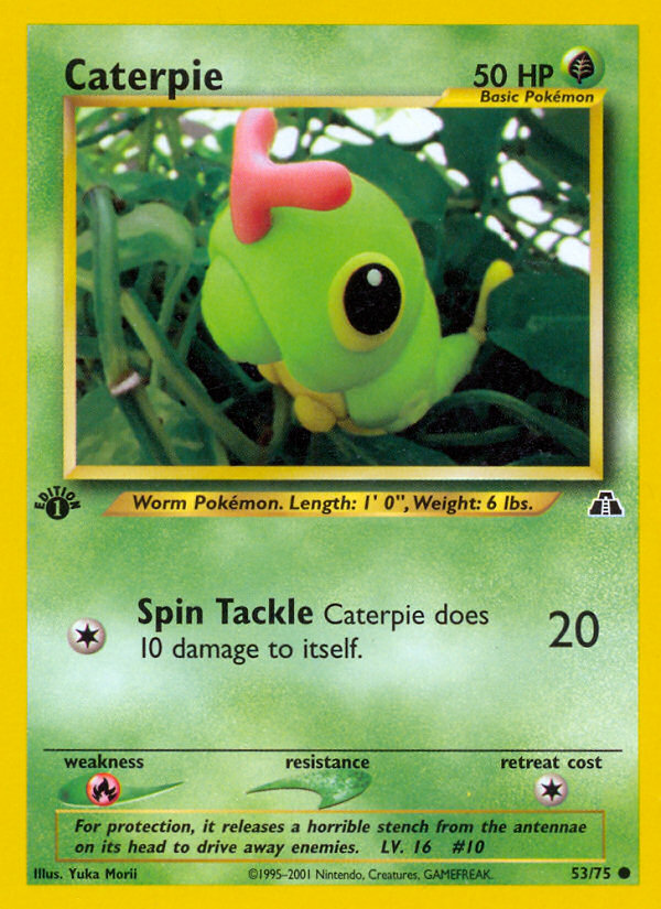 Caterpie (53/75) [Neo Discovery 1st Edition] | Card Merchant Takapuna