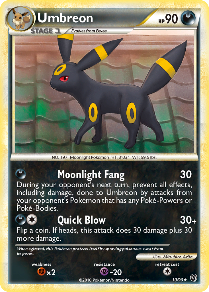 Umbreon (10/90) [HeartGold & SoulSilver: Undaunted] | Card Merchant Takapuna