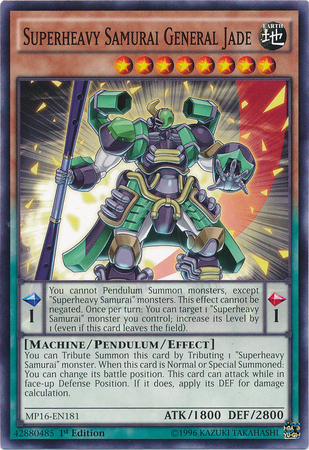 Superheavy Samurai General Jade [MP16-EN181] Common | Card Merchant Takapuna