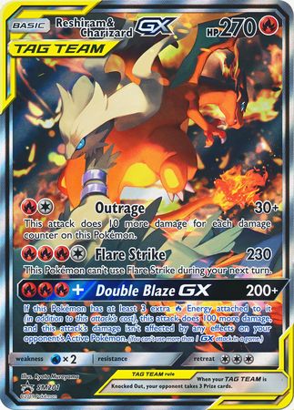 Reshiram & Charizard GX (SM201) (Jumbo Card) [Sun & Moon: Black Star Promos] | Card Merchant Takapuna