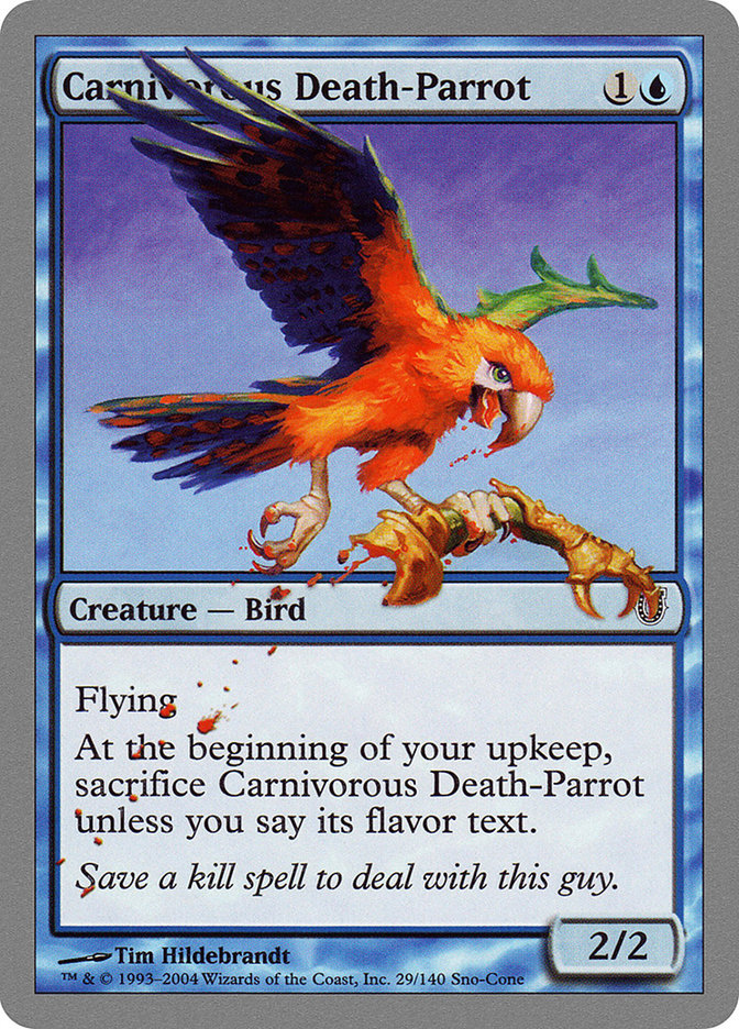 Carnivorous Death-Parrot [Unhinged] | Card Merchant Takapuna