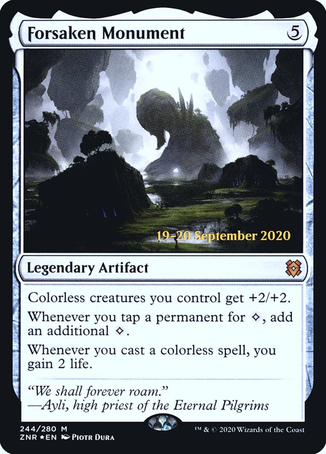 Forsaken Monument [Zendikar Rising Prerelease Promos] | Card Merchant Takapuna