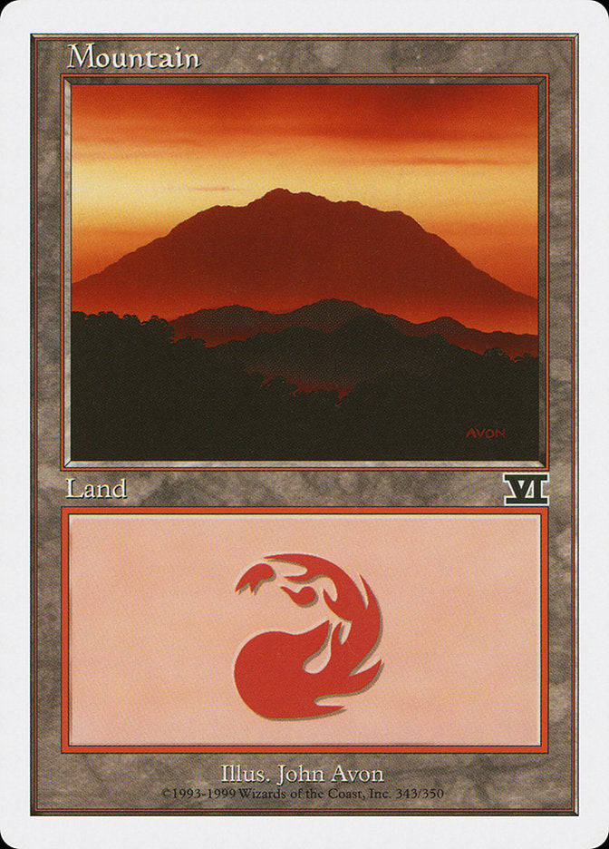 Mountain (343) [Classic Sixth Edition] | Card Merchant Takapuna