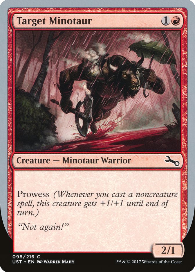 Target Minotaur (Rain Art) [Unstable] | Card Merchant Takapuna