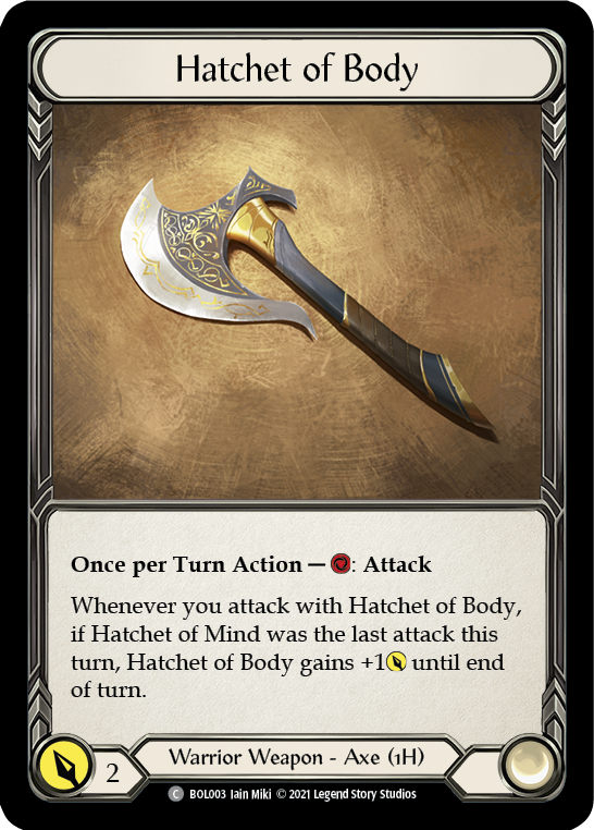 Hatchet of Body [BOL003] (Monarch Boltyn Blitz Deck) | Card Merchant Takapuna