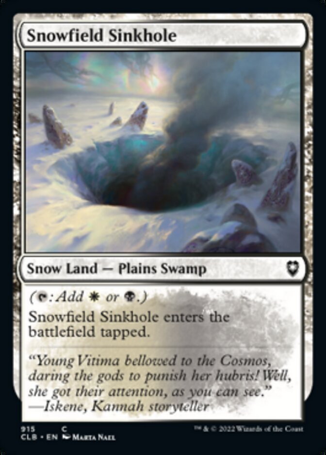 Snowfield Sinkhole [Commander Legends: Battle for Baldur's Gate] | Card Merchant Takapuna