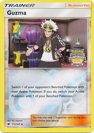 Guzma (115/147) (League Promo) [Sun & Moon: Burning Shadows] | Card Merchant Takapuna