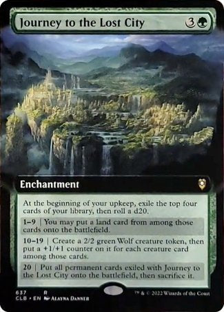 Journey to the Lost City (Extended Art) [Commander Legends: Battle for Baldur's Gate] | Card Merchant Takapuna