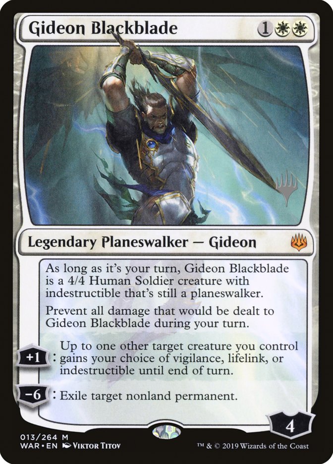 Gideon Blackblade (Promo Pack) [War of the Spark Promos] | Card Merchant Takapuna