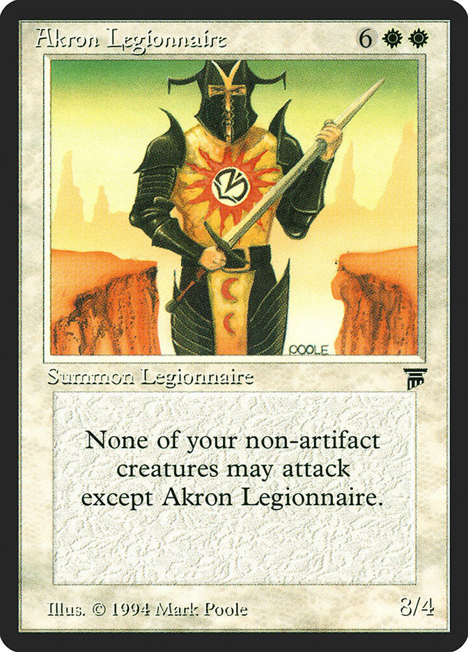 Akron Legionnaire [Legends] | Card Merchant Takapuna