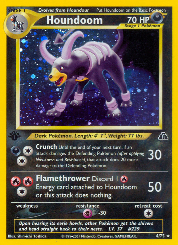 Houndoom (4/75) [Neo Discovery 1st Edition] | Card Merchant Takapuna