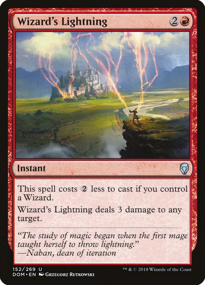 Wizard's Lightning [Dominaria] | Card Merchant Takapuna