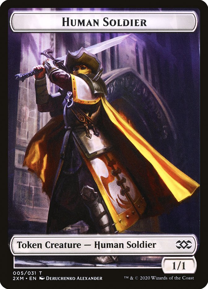 Human Soldier Token [Double Masters Tokens] | Card Merchant Takapuna