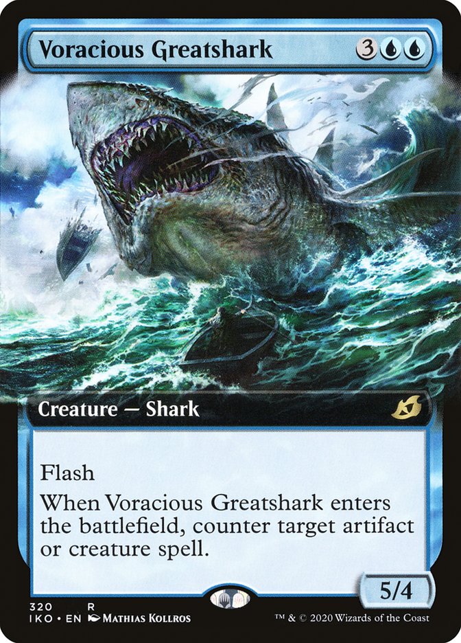 Voracious Greatshark (Extended Art) [Ikoria: Lair of Behemoths] | Card Merchant Takapuna