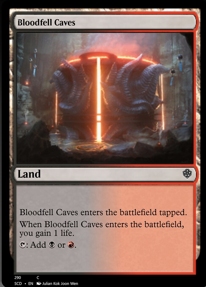 Bloodfell Caves [Starter Commander Decks] | Card Merchant Takapuna