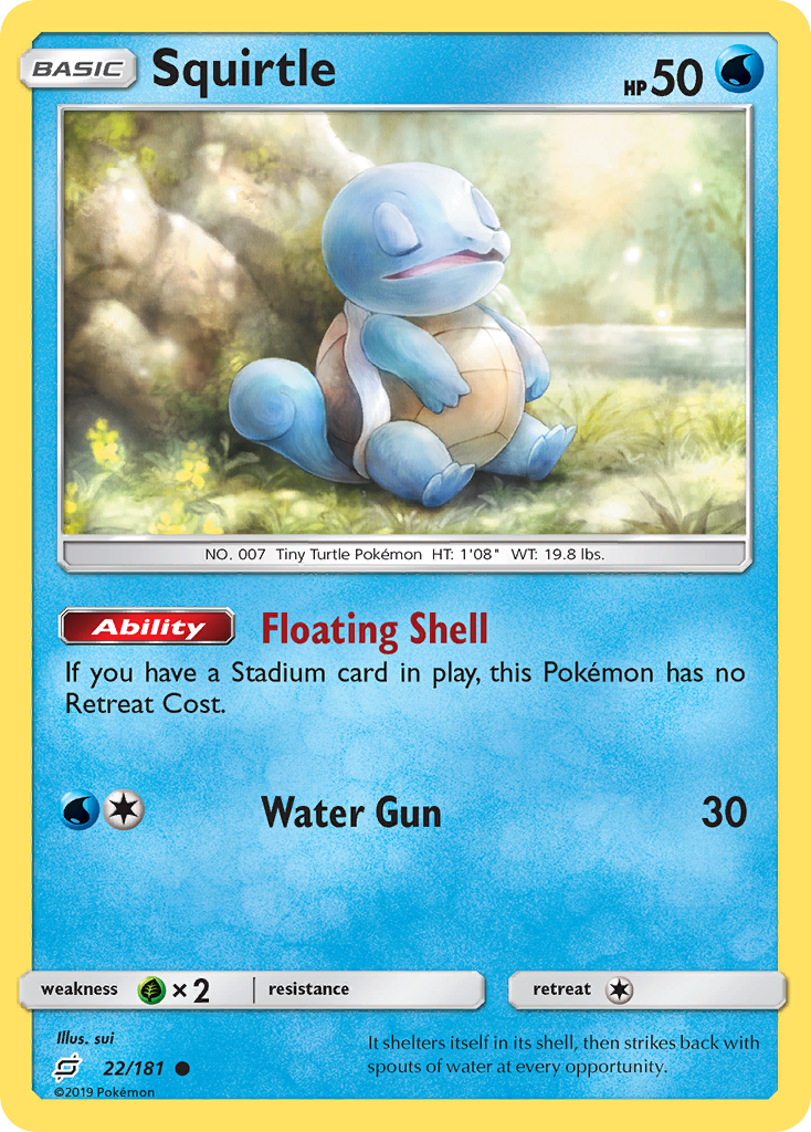 Squirtle (22/181) [Sun & Moon: Team Up] | Card Merchant Takapuna